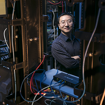 Faculty supervisor Kai Zeng says cyber attackers could take over a driver’s steering or brake capacity by hacking into one of devices on the network.